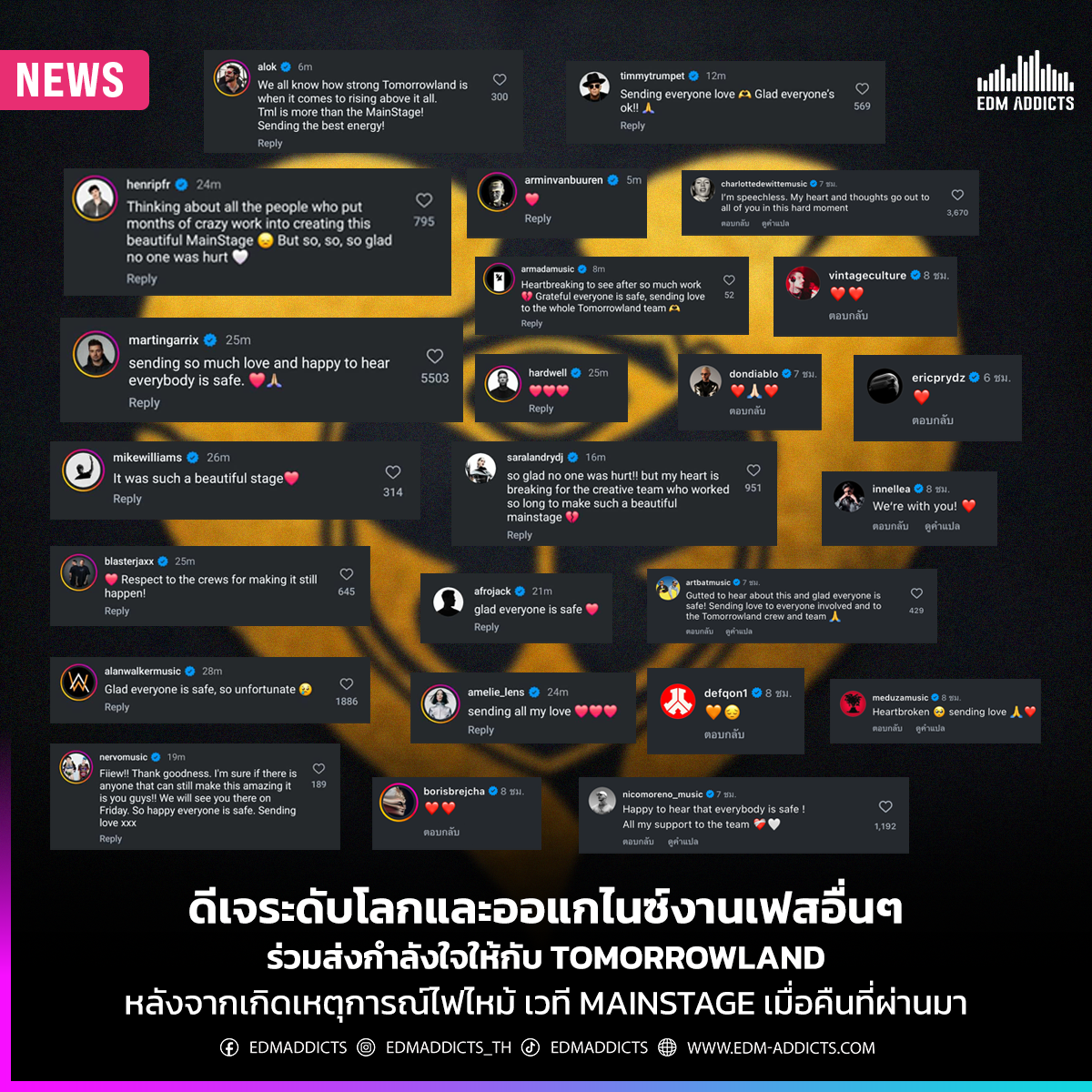 Tomorrowland DJ Comments